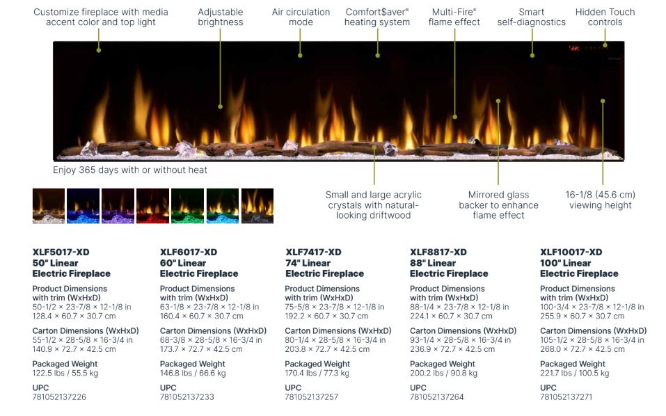 Linear Electric Fireplace - Ignite Bold