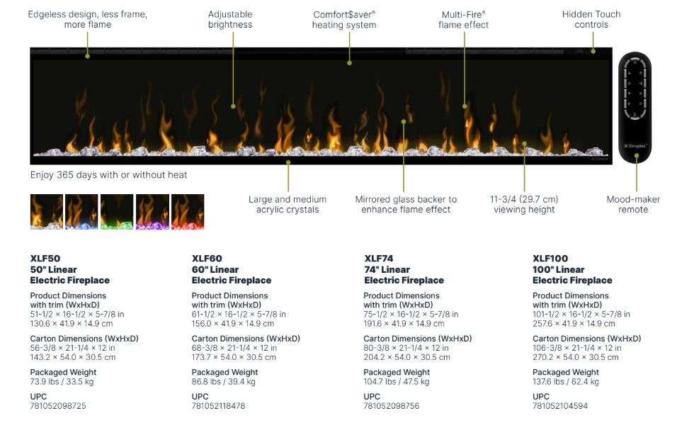 Linear Electric Fireplace - Ignite XL