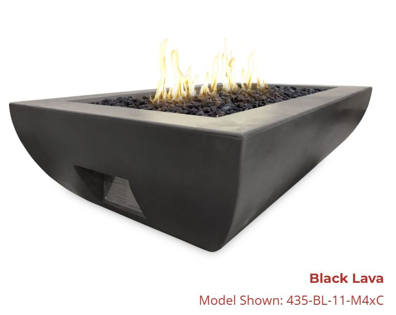 Bordeaux Rectangle Fire Bowl